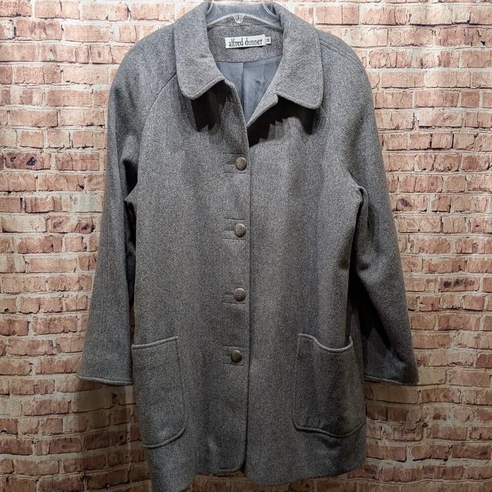 Alfred Dunner Jacket Button-Up 100% Wool Size 18